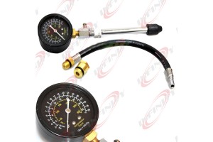 Compression Tester Gauge 13" Flex Hose Drive 14mm 18mm Adapters & Straight Stem